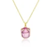 Amethyst & Diamond Frog Pendant Necklace