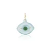 Aquamarine and Jade Eye Charm