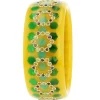 Bakelite Bangle with Citrine, Peridot and Smoky Quartz