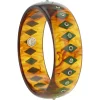 Bakelite Bangle with Peridot and Smoky Quartz