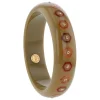 Bakelite Bangle with Pink Sapphires