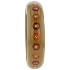 Bakelite Bangle with Pink Sapphires