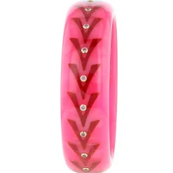 Bakelite Bangle with Rhodolite Garnet
