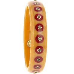 Bakelite Bangle with Smoky Quartz