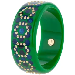Bakelite Bangle with White Topaz