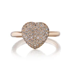 Bella Mini Champagne Diamond Ring in Rose Gold