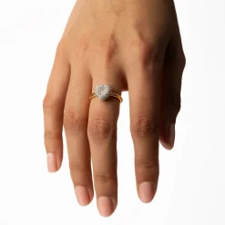 Bella Mini Pavé White Diamond Ring