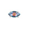 Blue Topaz Big Eye Stud in Yellow Gold
