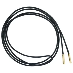 Cording Necklace in Black with Yellow Gold