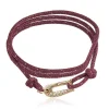 Diamond and Yellow Gold Lock It on Cord Necklace
