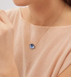 Diamond Grand Bleu Necklace in Rose Gold