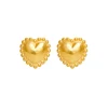 Dot Heart Clip Earrings