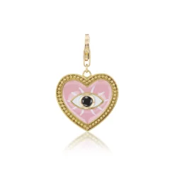 Evil Eye Heart Charm