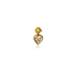Fancy Color Diamond Heart Charm