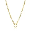 Francesca Chain with Alternating Links in Yellow Gold