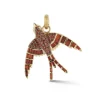 Garnet Evelyn Bird Charm in Yellow Gold