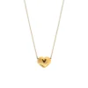 Gold Bubble Heart Necklace