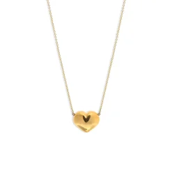 Gold Bubble Heart Necklace