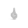 Hexagonal Cut White Diamond Fade Pendant in White Gold