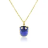 Iolite & Diamond Frog Pendant Necklace