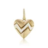 Large Heart Throb Charm White