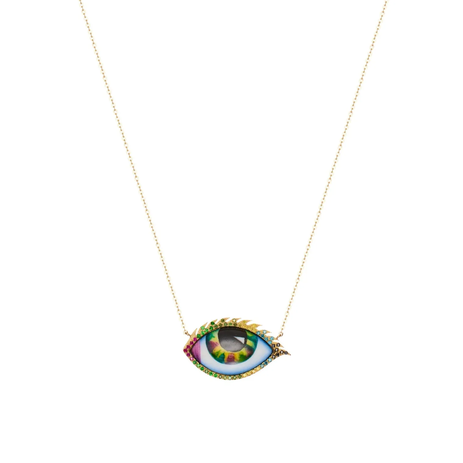 Le Grand Psychedelic Diamond Necklace in Yellow Gold