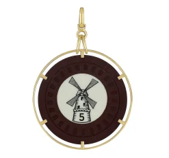 Le Moulin Chip Pendant in Yellow Gold