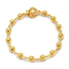 Mandala Ball Bead Bracelet in Yellow Gold