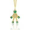 Mini Emerald Robot Charm