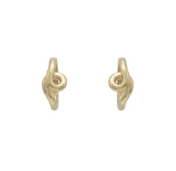 Mini Loop Huggies in Yellow Gold
