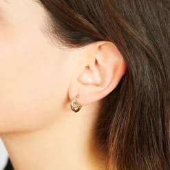 Mini Loop Huggies in Yellow Gold