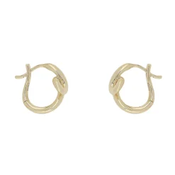 Mini Loop Huggies in Yellow Gold