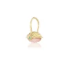 Mini Vintage Scalloped Coral Pendant in Yellow Gold