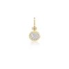 Mini White Diamond Pavé Scuba Charm in Yellow Gold