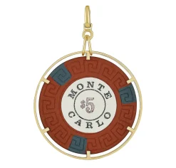 Monte Carlo Chip Pendant in Yellow Gold