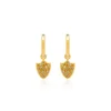 Multi-color Diamond Shield Huggie Hoop Earrings