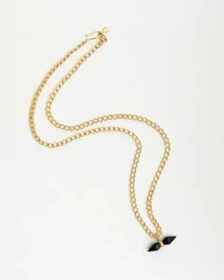 Onyx Seed Vessel Charm in Yellow Gold