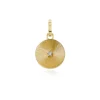 Ora Gold Silk Finish Round Charm in Yellow Gold