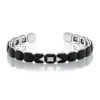 Oui Black Enamel Cuff Bracelet