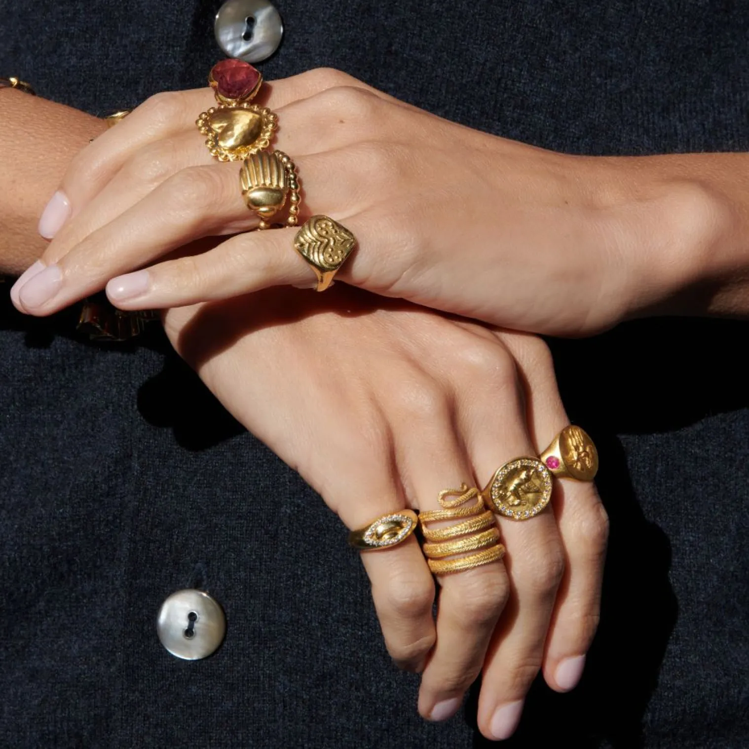 Palmyra Ring in Yellow Gold