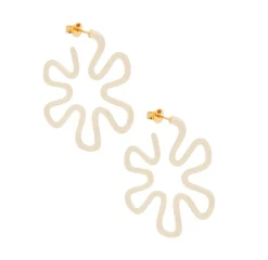 Panna Flower Hoop Earrings
