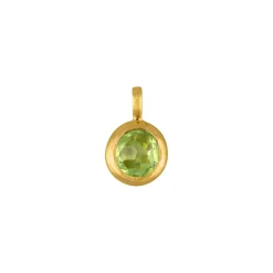 Peridot Seeds of Life Charm in Yellow Gold