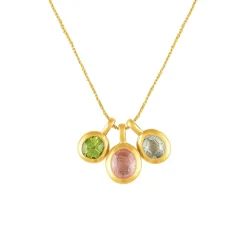 Peridot Seeds of Life Charm in Yellow Gold