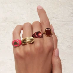 Pink Heart Signet Ring