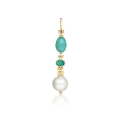 Porto V6 Multi-Gemstone Pendant in Yellow Gold
