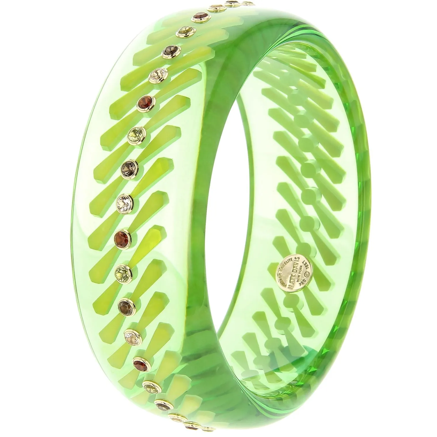 Prystal Bangle with Citrine, Mozambique Garnet and White Topaz