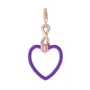 Purple Twisted Heart Charm