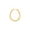 Riviera Chasing Creole Single Hoop Earring in Yellow Gold