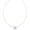 Rock Crystal Fortuneye Necklace in Yellow Gold