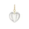 Rock Crystal Mini Split Heart Charm